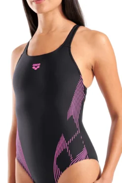Maiô feminino Arena Feel Lily Swim Pro Back com fato de banho