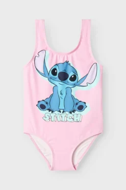 Maiô rosa Lilo e Stitch