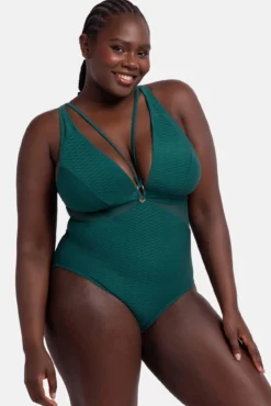 Maiô shapewear/moldador verde