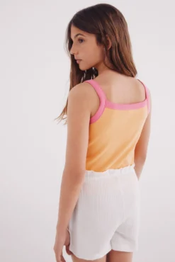 malha de malha com alças para menina