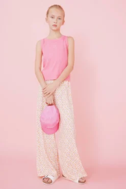 malha de malha com alças para menina