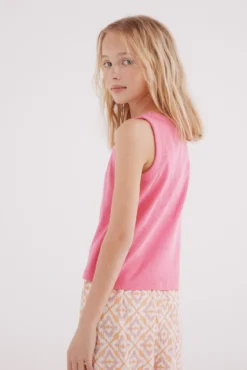 malha de malha com alças para menina