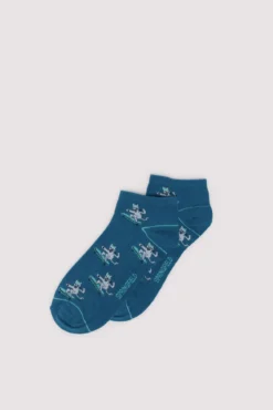 Meia de tornozelo estilo patinete de gato