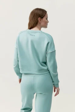 Moletom Agda Jade Cinza/ Off White