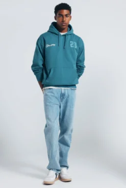 Moletom com capuz estampado de beisebol
