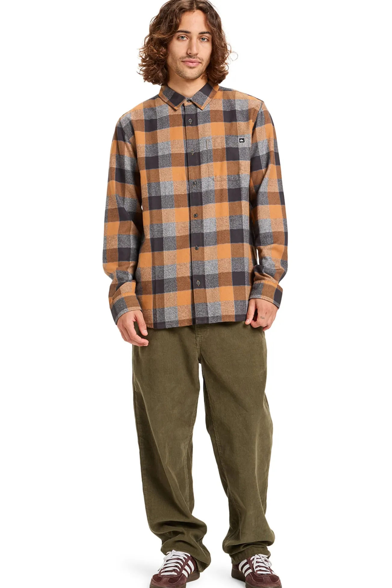 Motherfly Plaid - Camisa para homem de manga comprida