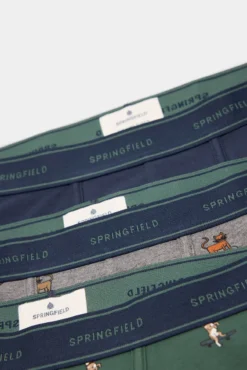 Pack 3 boxers animais em skate