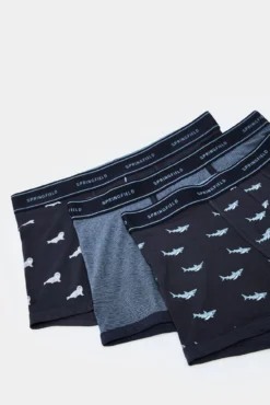 Pack 3 boxers animais marítimos