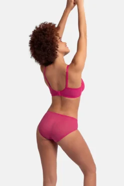 Pack de 2 cuecas hipster de renda rosa e nude
