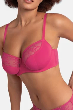 Pack de 2 sutiãs de renda rosa e nude