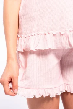 Pack pijama de amamentação às riscas de malha