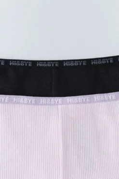 Pacote de 2 cuecas boxer pretas e rosa