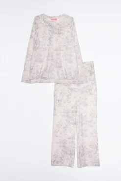 Pacote de pijama tondosado estampado