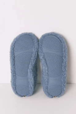 Pantufas de quarto de pelo azul