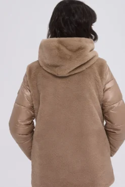 Parka de pele combinada