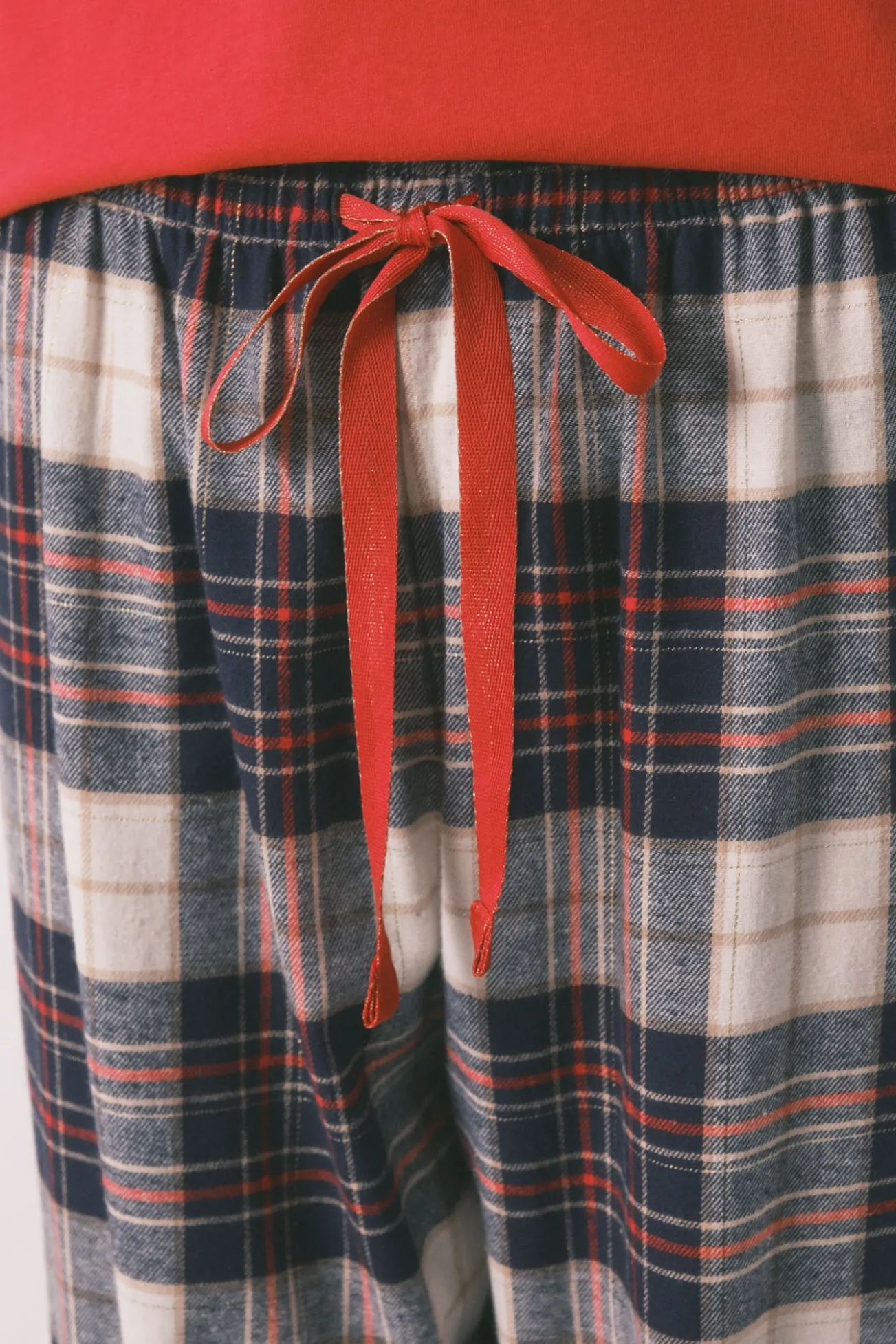 Pijama comprido 100% algodão estampado xadrez "Hogwarts"