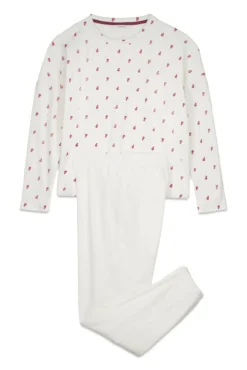 Pijama comprido com flores