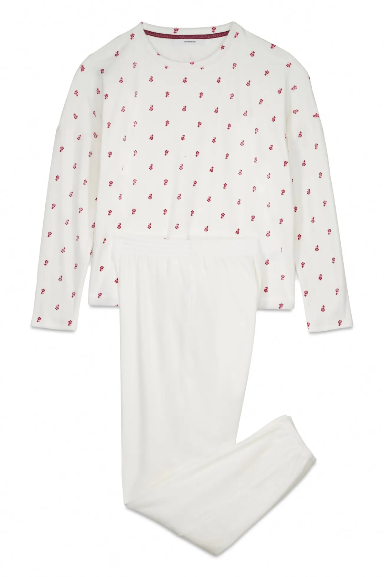Pijama comprido com flores