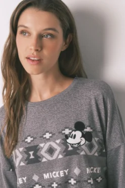 Pijama comprido de malha malha Mickey
