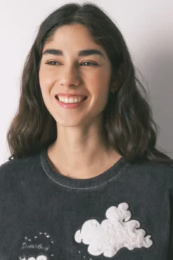 Pijama comprido em polar estampado Moomin cinza