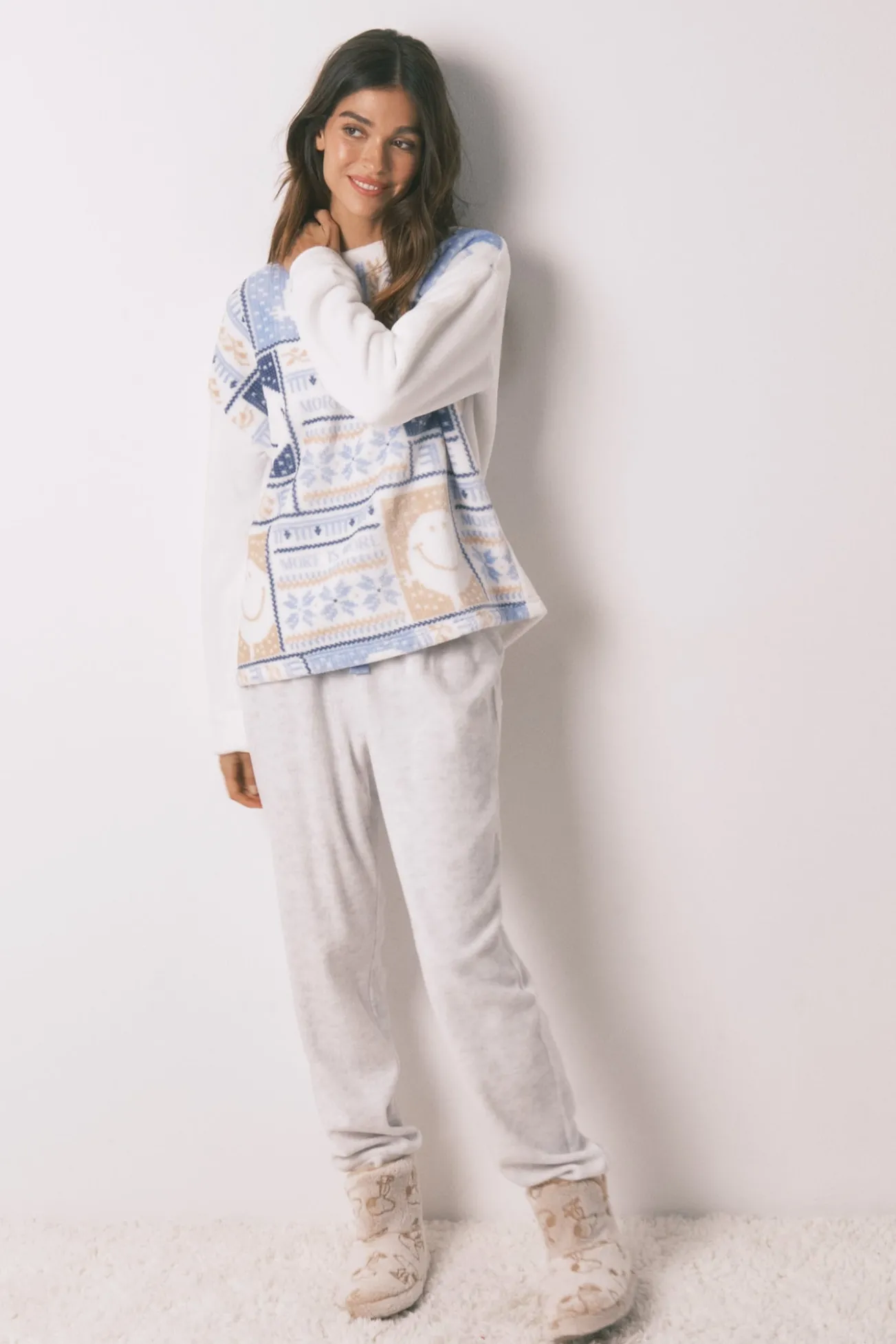 Pijama comprido longo de polar SmileyWorld®