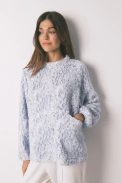 Pijama comprido pelo azul