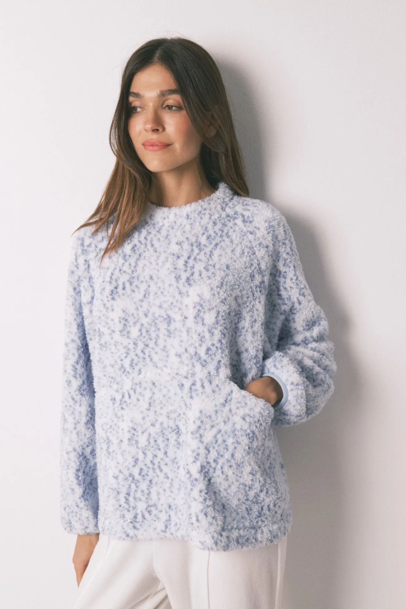 Pijama comprido pelo azul