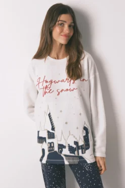 Pijama comprido polar estampado 