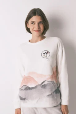 Pijama comprido polar suave estampado Pingu