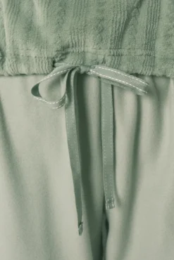 Pijama comprido polar verde