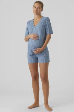 Pijama curto de algodão maternity