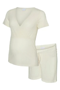 Pijama curto de amamentação para maternity
