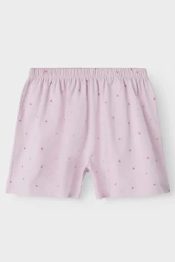 Pijama de manga curta com estampa de coração