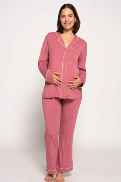 Pijama pré-mamã com bolinhas