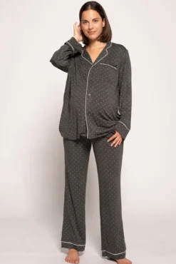 Pijama pré-mamã com estampado de gravata