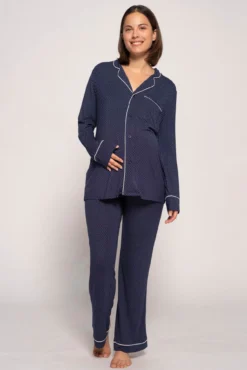 Pijama pré-mamã com estampado de bolinhas