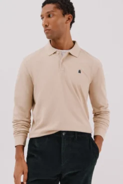 Polo básico de manga comprida