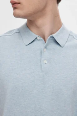 Polo de malha de manga curta