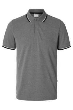 Polo de manga curta em piqué
