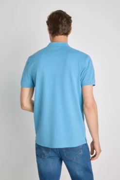 Polo de manga curta gola mao
