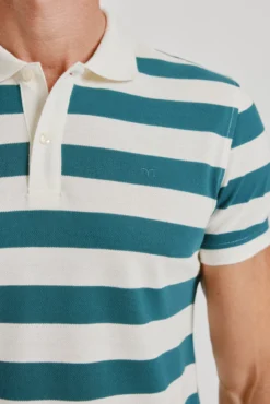 Polo de riscas de manga curta