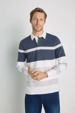 Polo de riscas manga comprida