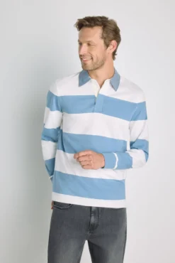 Polo de riscas manga comprida