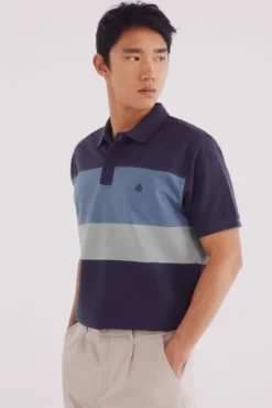 Polo piqué com blocos de cores de regular fit