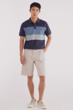 Polo piqué com blocos de cores de regular fit