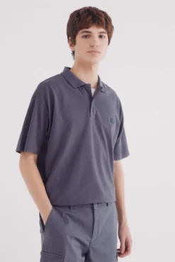 Polo piqué com corte boxy