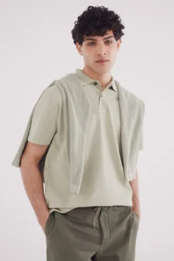 Polo piqué de cor extravagante de regular fit
