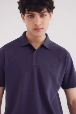 Polo piqué de cor extravagante de regular fit