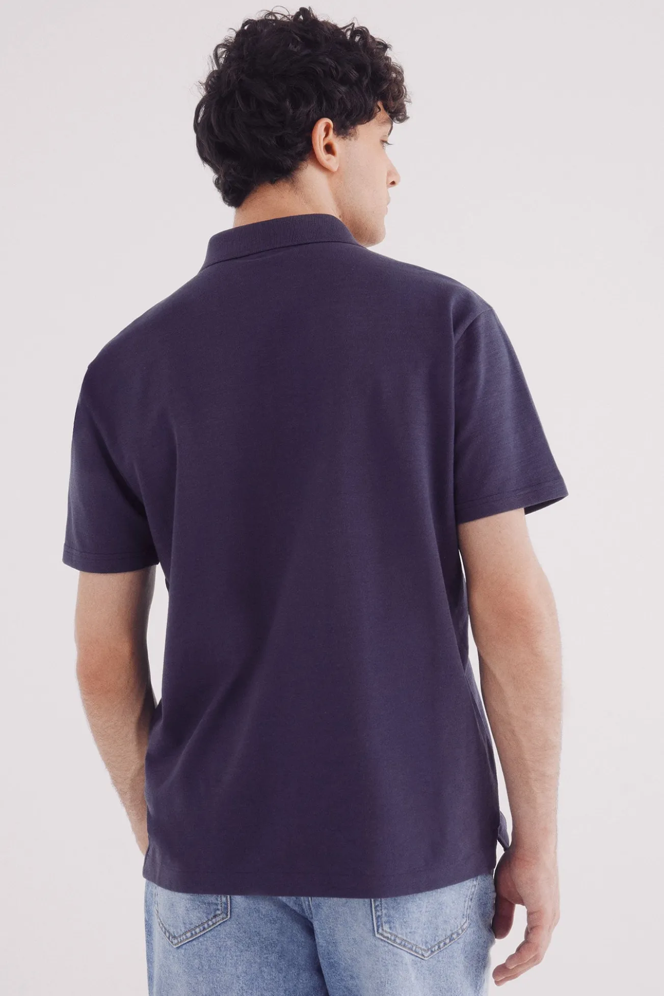 Polo piqué de cor extravagante de regular fit