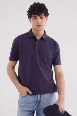Polo piqué de cor extravagante de regular fit